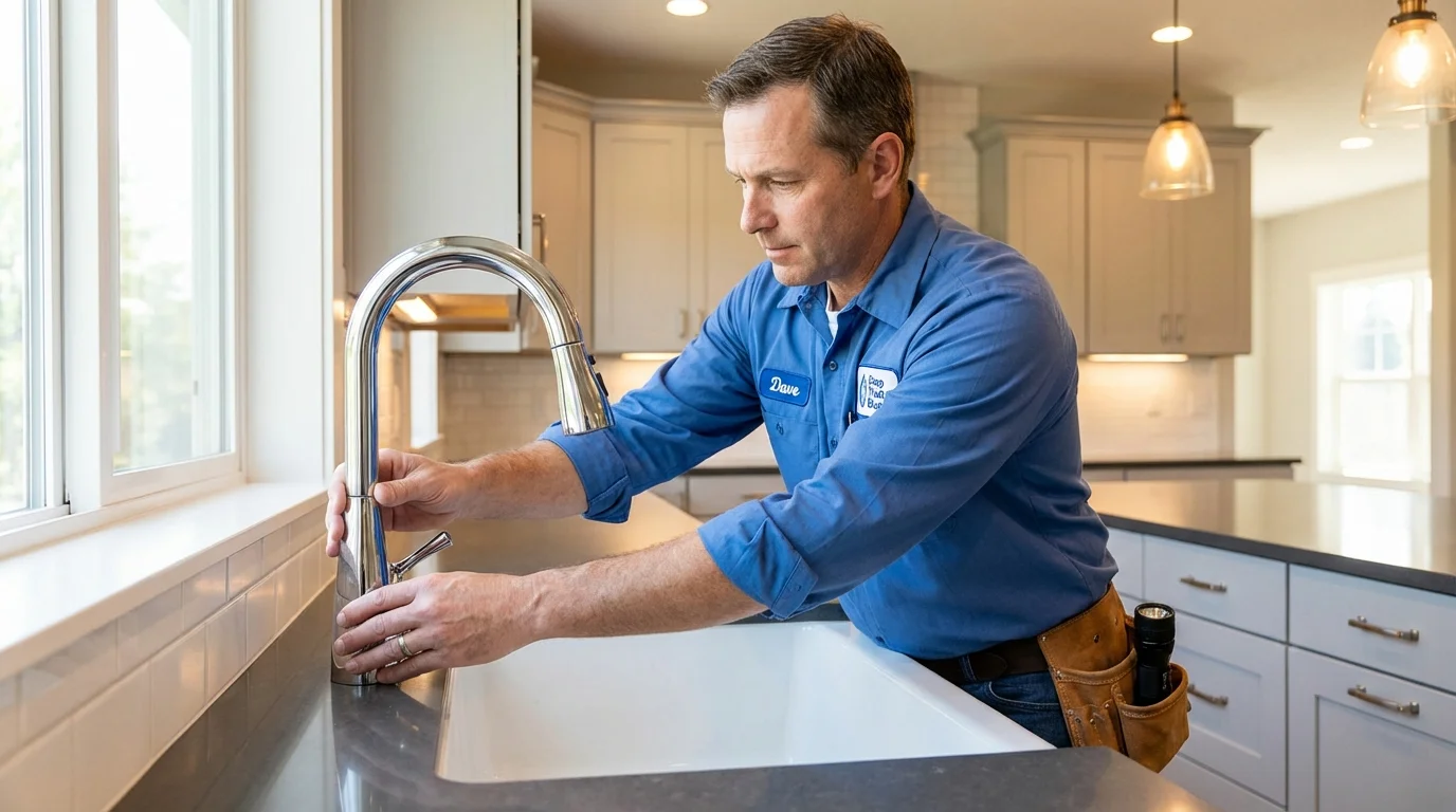 Kitchen faucet installation by Johns Plumbing LLC in Goodrich
